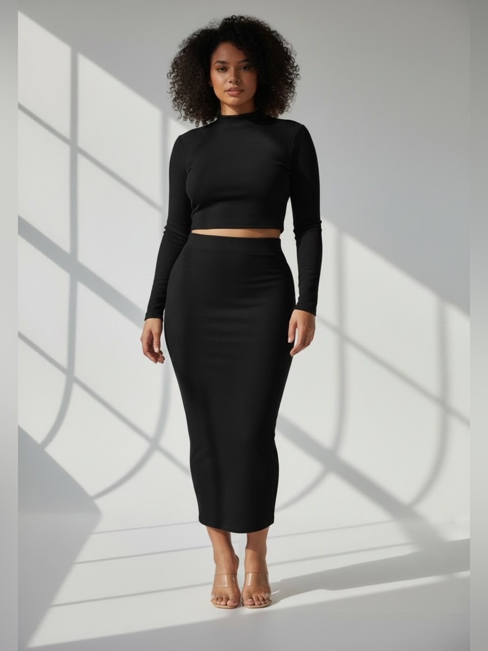 NW MIDI SKIRT in black size 3x new without packaging